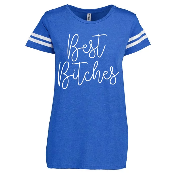 Best Bitches Besties Friends Bff Matching Gift Enza Ladies Jersey Football T-Shirt