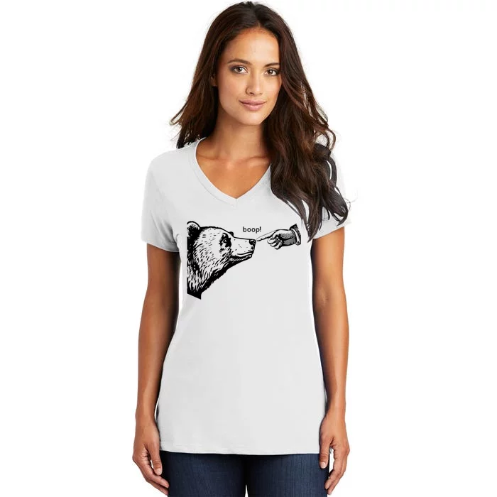 Boop Bear Women's V-Neck T-Shirt