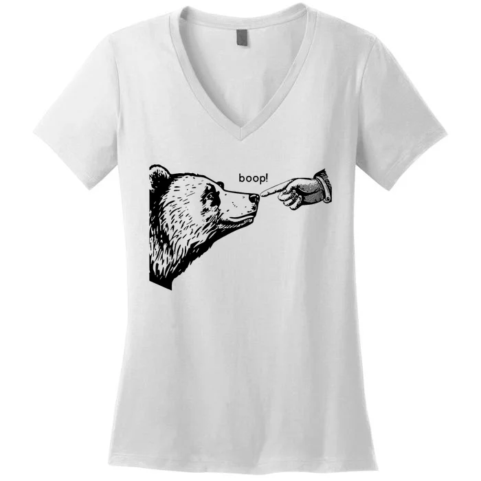 Boop Bear Women's V-Neck T-Shirt