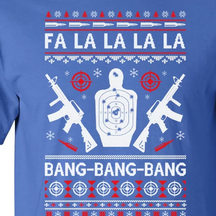 Bang Bang Bang Ar15 Gun Point Ugly Christmas Gift Tall T-Shirt