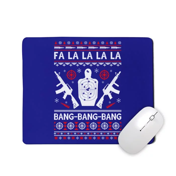 Bang Bang Bang Ar15 Gun Point Ugly Christmas Gift Mousepad