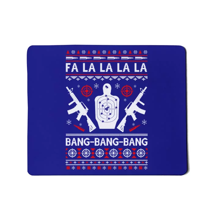 Bang Bang Bang Ar15 Gun Point Ugly Christmas Gift Mousepad