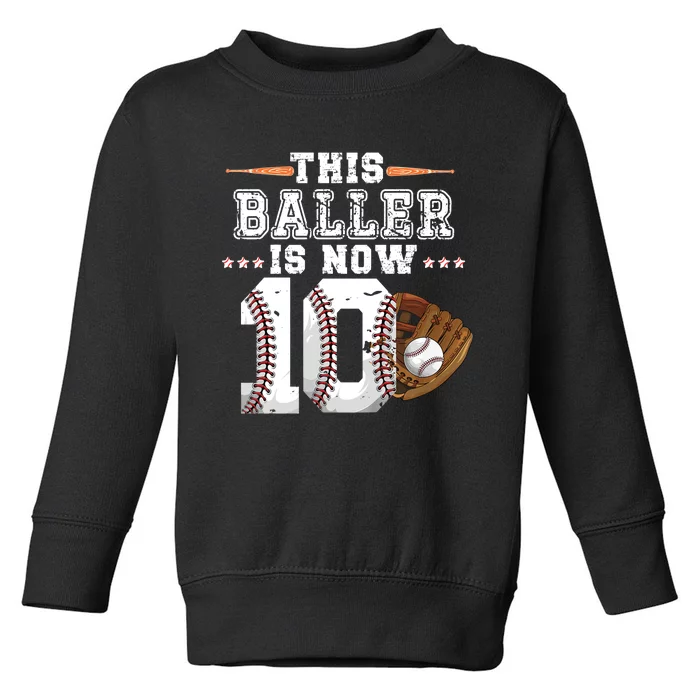 Boy Baseball Birthday age 10 Sports themed birthday Toddler Sweatshirt