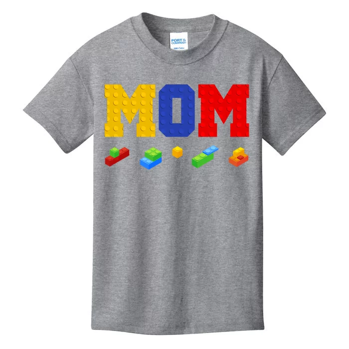 Builder Building Blocks Mom Kids T-Shirt