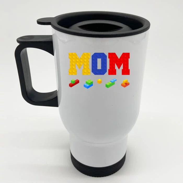 Builder Building Blocks Mom Front & Back Stainless Steel Travel Mug