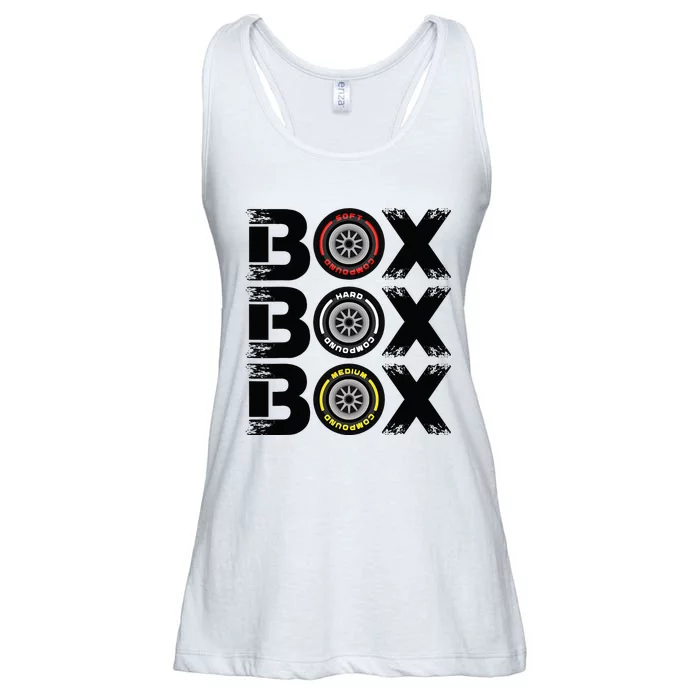 Box Box Box F1 Tyre Compound V2 Car Lover Ladies Essential Flowy Tank