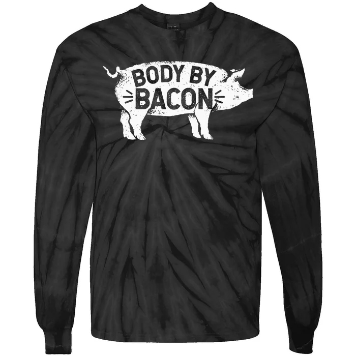 Body By Bacon For Low Carb High Fat Ketogenic Diet Tie-Dye Long Sleeve Shirt