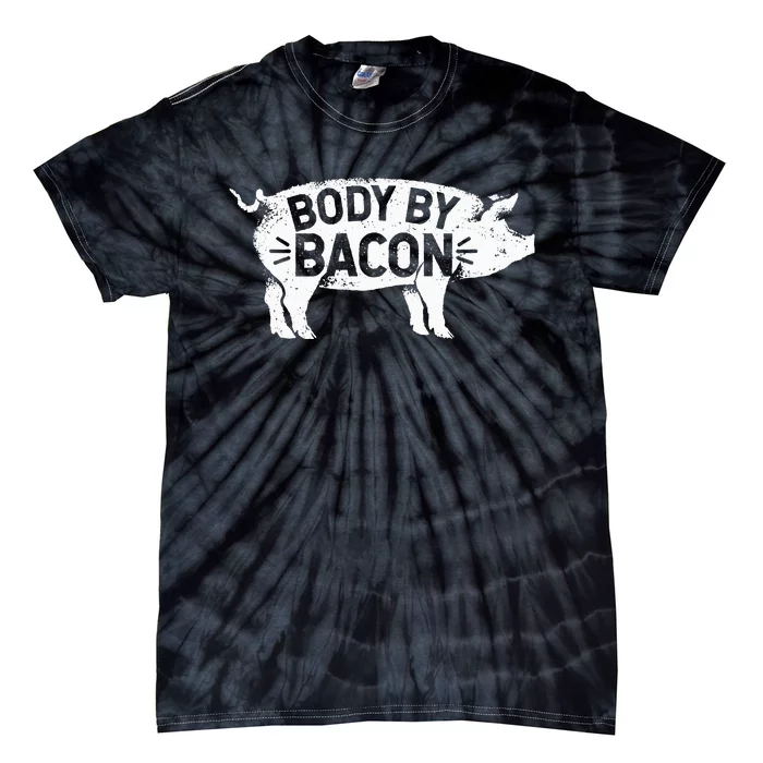 Body By Bacon For Low Carb High Fat Ketogenic Diet Tie-Dye T-Shirt