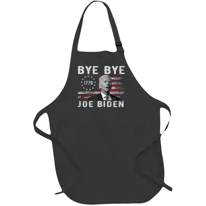 Bye Bye Biden Funny Anti Biden Election Drops Out Full-Length Apron With Pocket