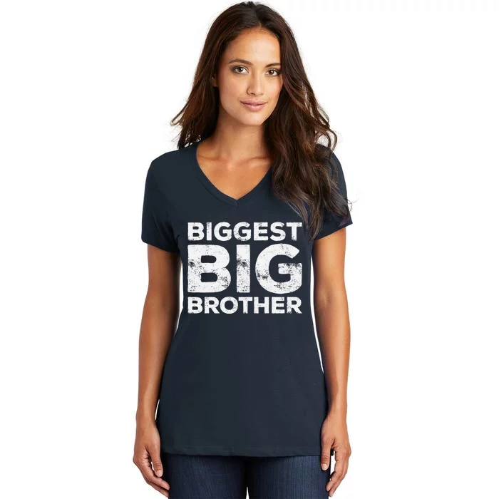 Biggest Big Brother Brother To Be Women's V-Neck T-Shirt