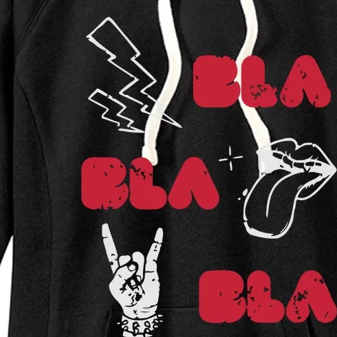 Bla Bla Bla Punk Rock Women's Fleece Hoodie