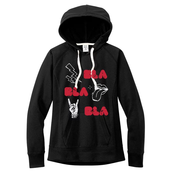 Bla Bla Bla Punk Rock Women's Fleece Hoodie