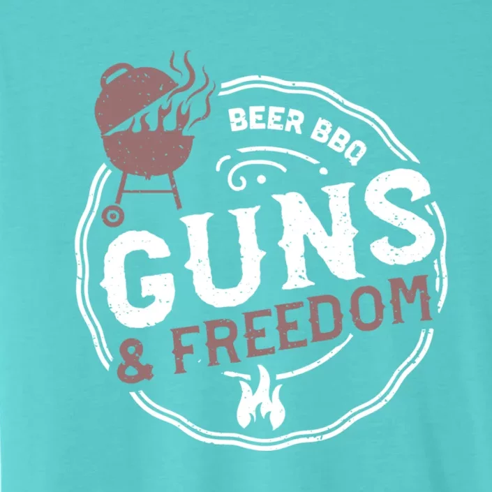 Beer: Beer Bbq Guns And Freedom Bbq Sayings Gift ChromaSoft Performance T-Shirt