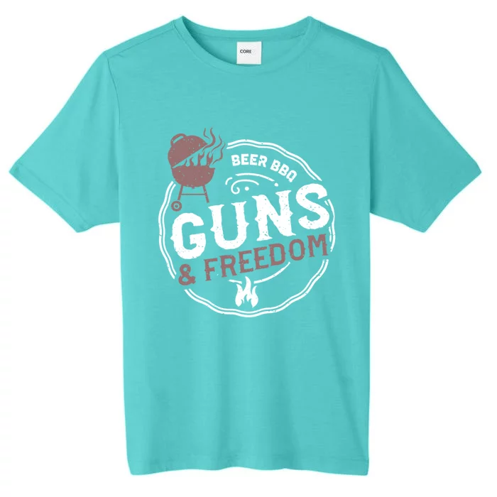 Beer: Beer Bbq Guns And Freedom Bbq Sayings Gift ChromaSoft Performance T-Shirt