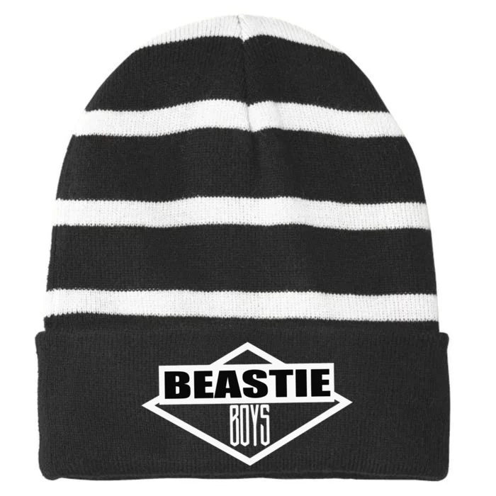 Beastie Boy Striped Beanie with Solid Band