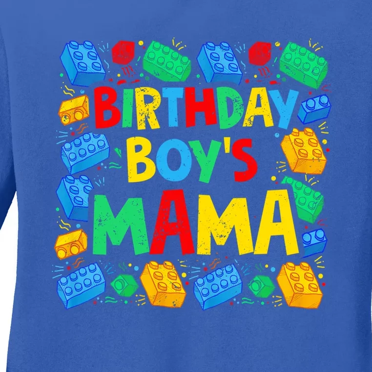 Birthday Brick Builder Funny Blocks Master Builder Mama Great Gift Ladies Long Sleeve Shirt