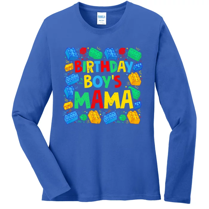 Birthday Brick Builder Funny Blocks Master Builder Mama Great Gift Ladies Long Sleeve Shirt