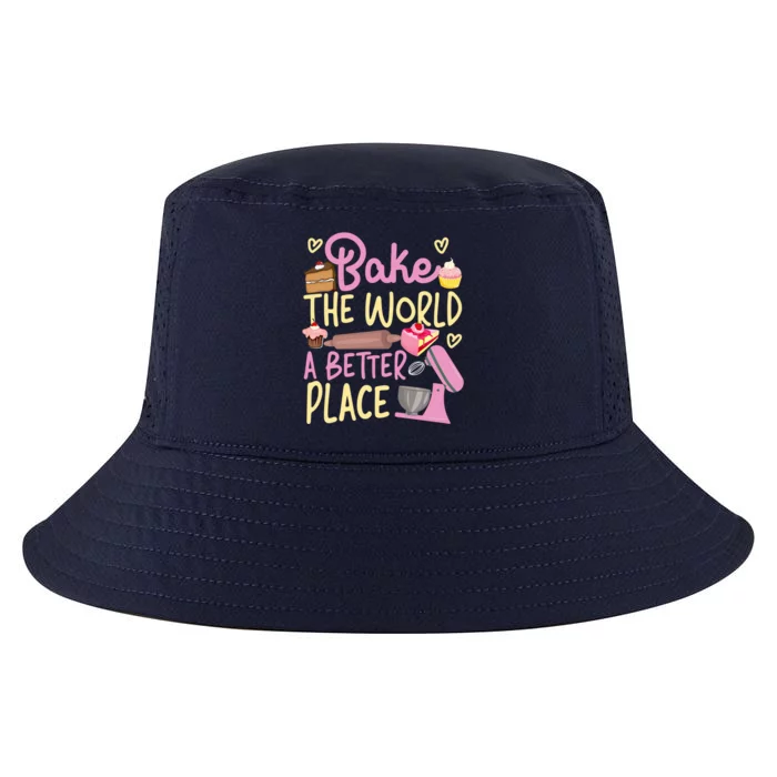 Bake Baking Beater Bake The World A Better Place Funny Gift Cool Comfort Performance Bucket Hat