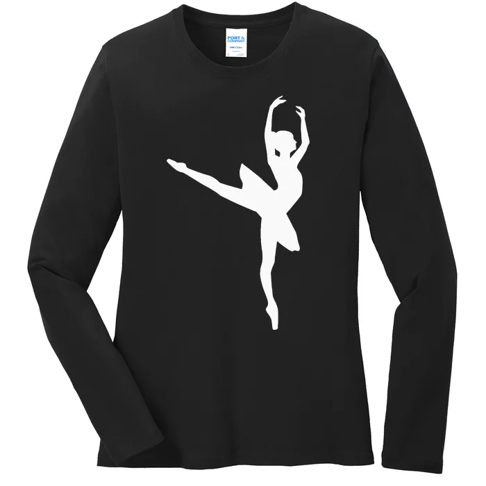 Ballet Ballerina Ladies Long Sleeve Shirt