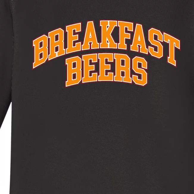 Breakfast Beer Baby Long Sleeve Bodysuit