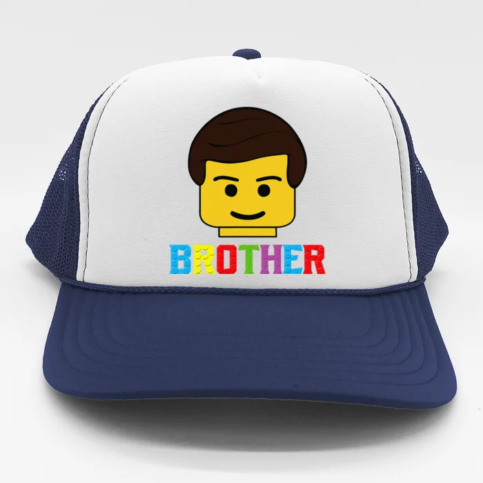 Block Brick Building Brother Master Builder Matching Family Trucker Hat