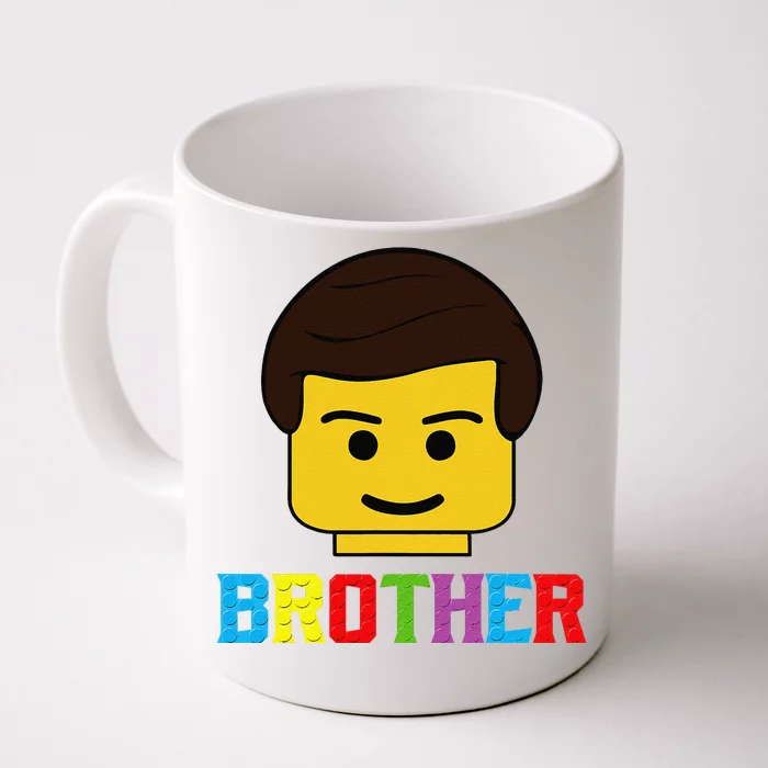 Block Brick Building Brother Master Builder Matching Family Front & Back Coffee Mug