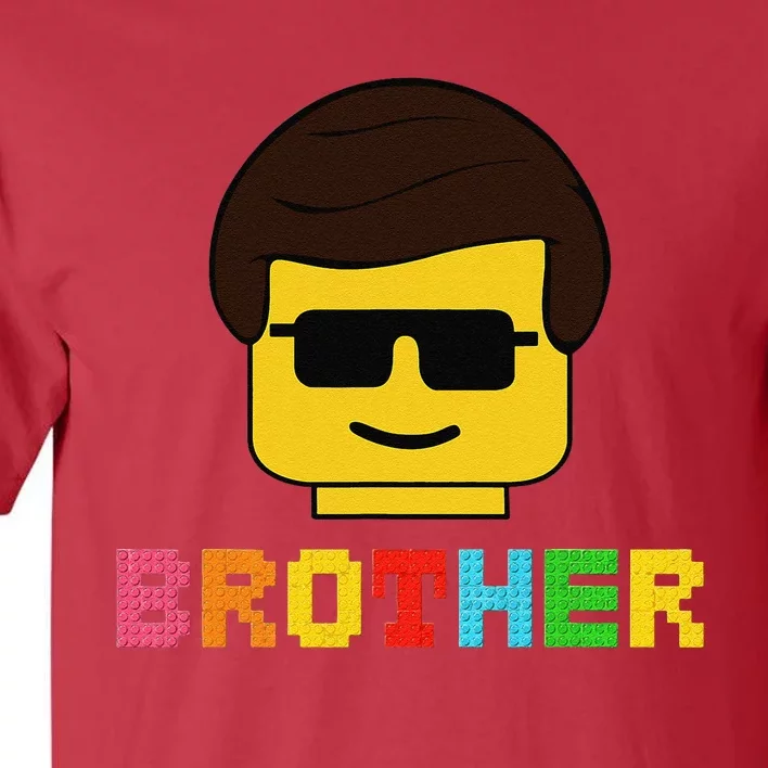 Block Brick Building Brother Master Builder Matching Family Tall T-Shirt