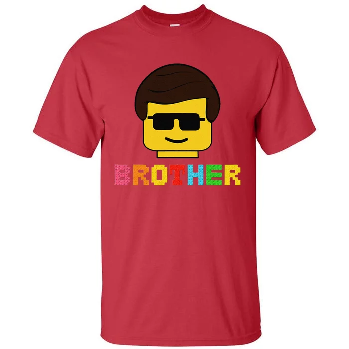 Block Brick Building Brother Master Builder Matching Family Tall T-Shirt