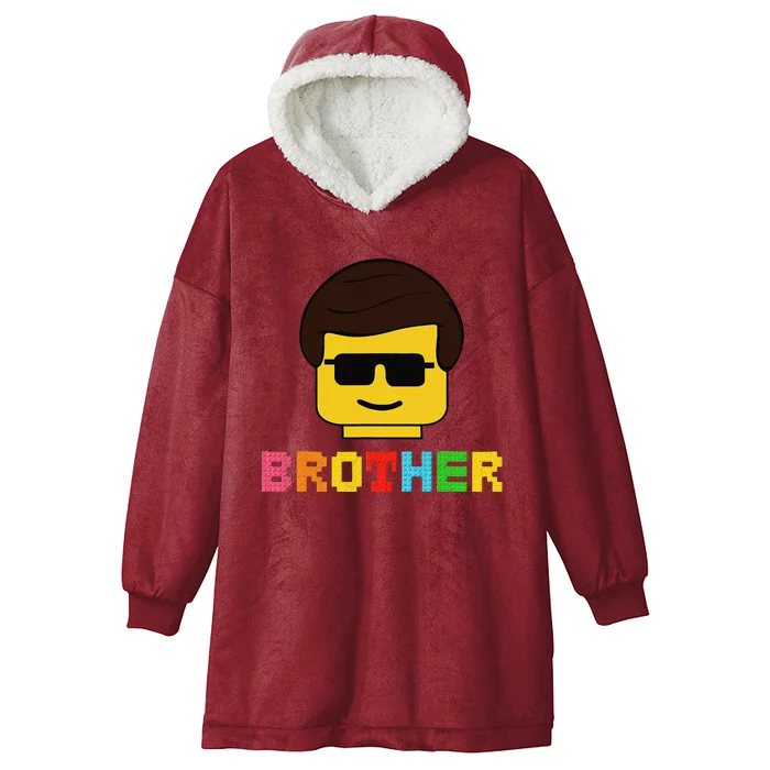 Block Brick Building Brother Master Builder Matching Family Hooded Wearable Blanket