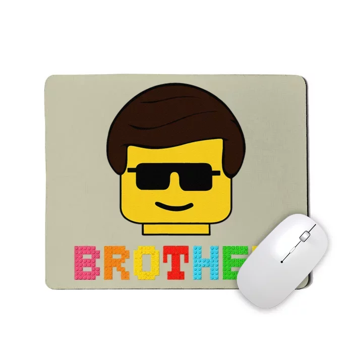 Block Brick Building Brother Master Builder Matching Family Mousepad