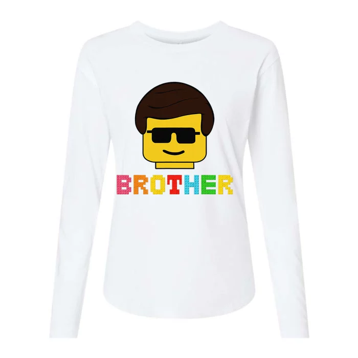 Block Brick Building Brother Master Builder Matching Family Womens Cotton Relaxed Long Sleeve T-Shirt