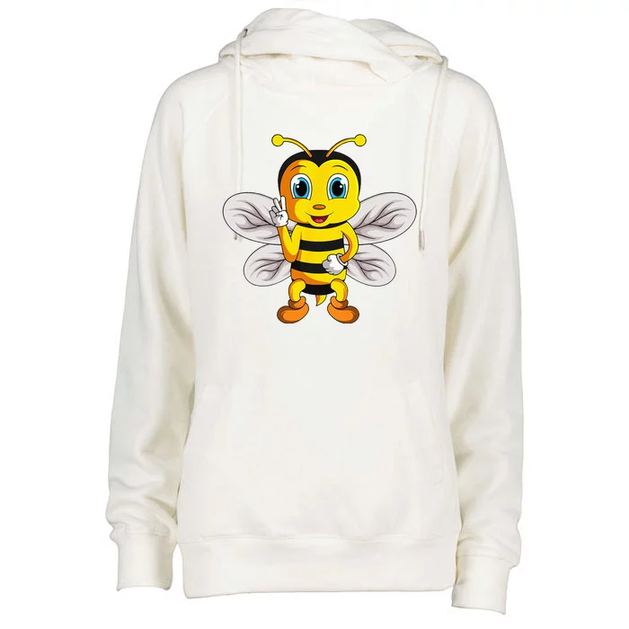 Bee Bumble Bee Womens Funnel Neck Pullover Hood