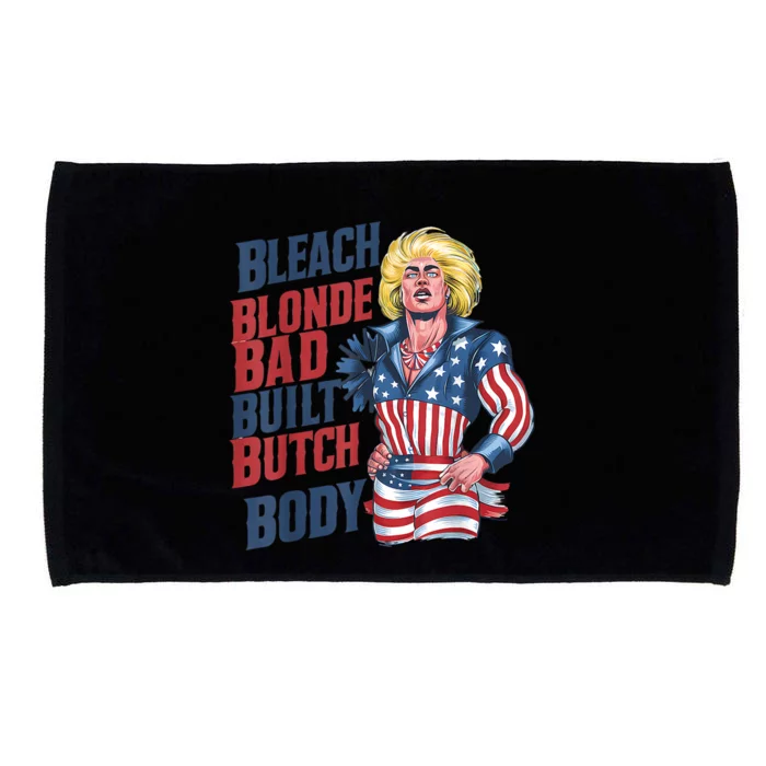 Bleach Blonde Bad Built Butch Body Funny Sarcastic Microfiber Hand Towel