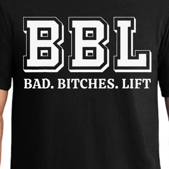 Bbl Bad Bitches Lift Funny Lifting Weight Workout Fitness Pajama Set