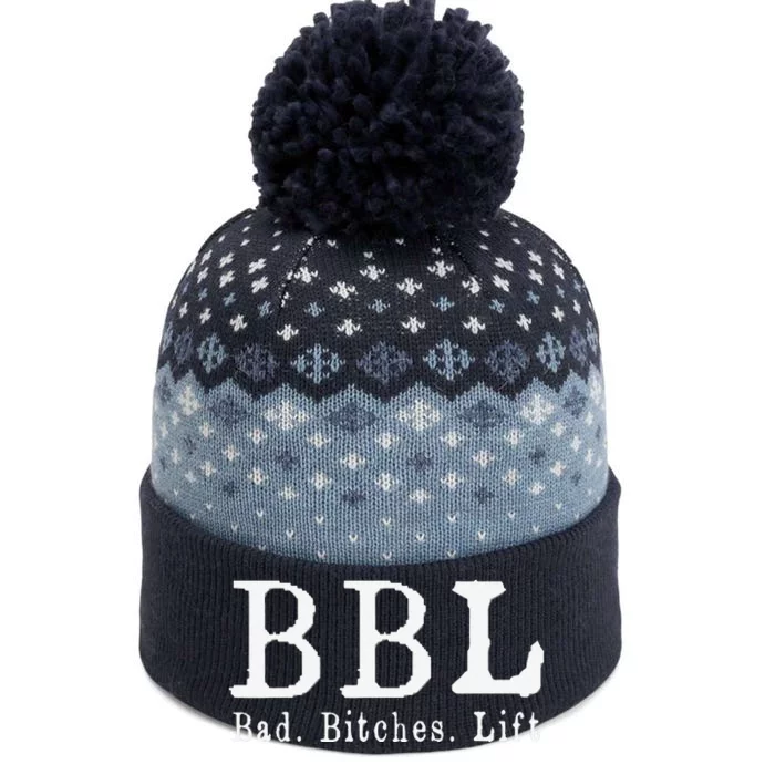 Bbl Bad Bitches Lift The Baniff Cuffed Pom Beanie