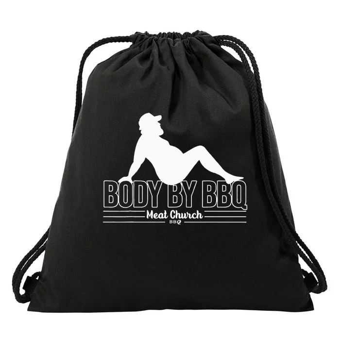 Body By Bbq Vintage Meat Church Hot Drawstring Bag