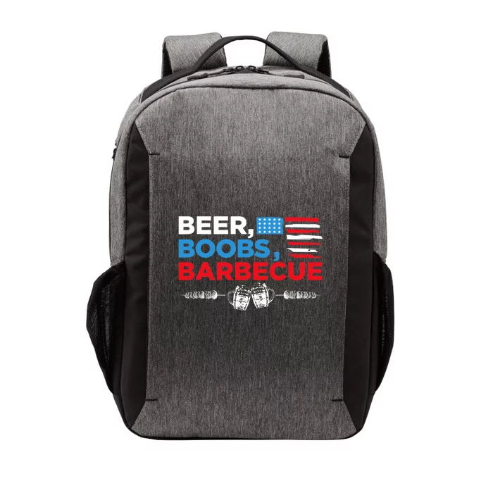 Beer Boobs Barbecue July 4th Memorial Celebration Vector Backpack