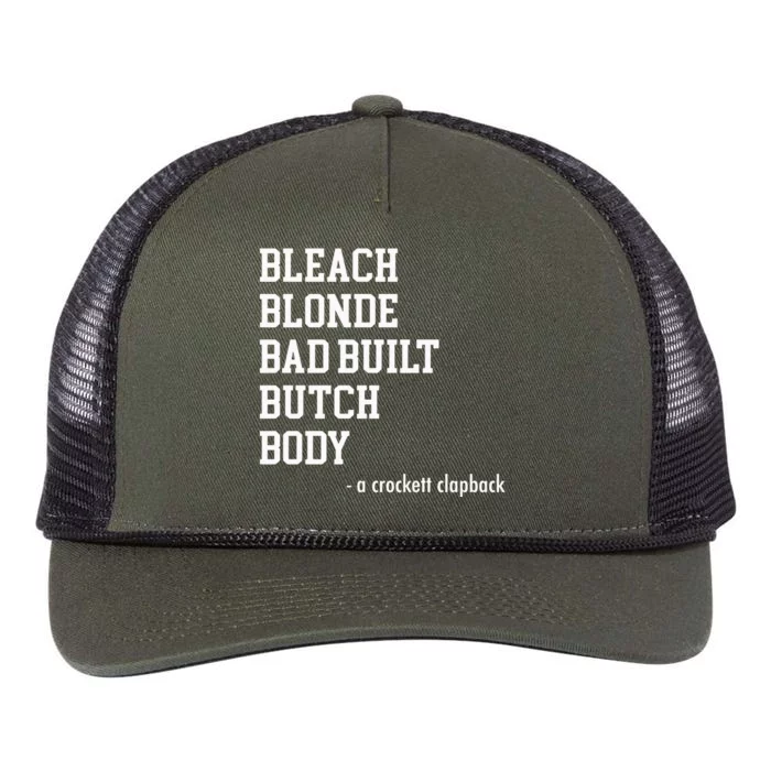 Bleach Blonde Bad Built Botched Body Retro Rope Trucker Hat Cap