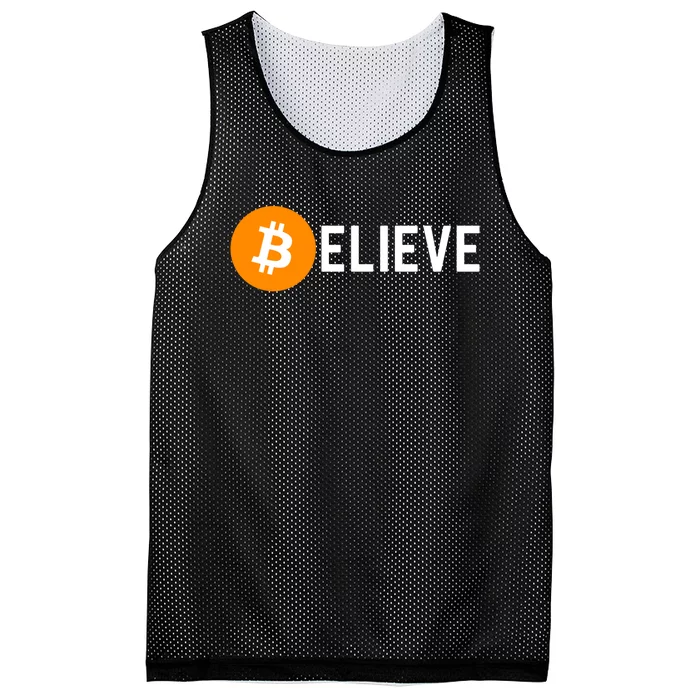 Bitcoin Believe Bitcoin Holder Mesh Reversible Basketball Jersey Tank