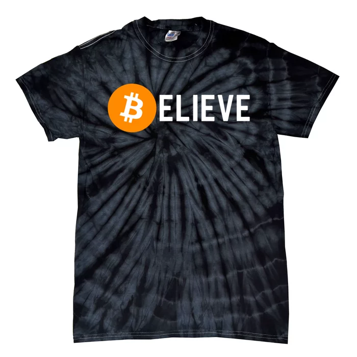 Bitcoin Believe Bitcoin Holder Tie-Dye T-Shirt