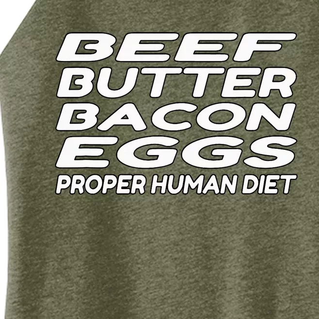 Beef Butter Bacon Eggs Carnivore Women’s Perfect Tri Rocker Tank