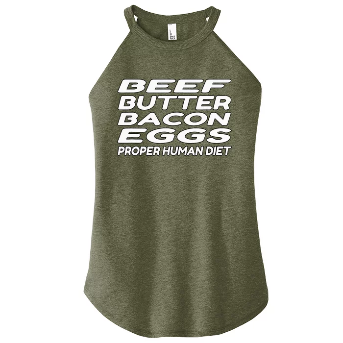 Beef Butter Bacon Eggs Carnivore Women’s Perfect Tri Rocker Tank