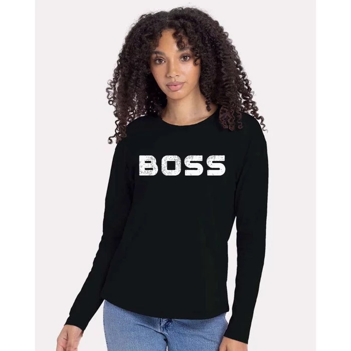 Boss Bodybuilder Womens Cotton Relaxed Long Sleeve T-Shirt