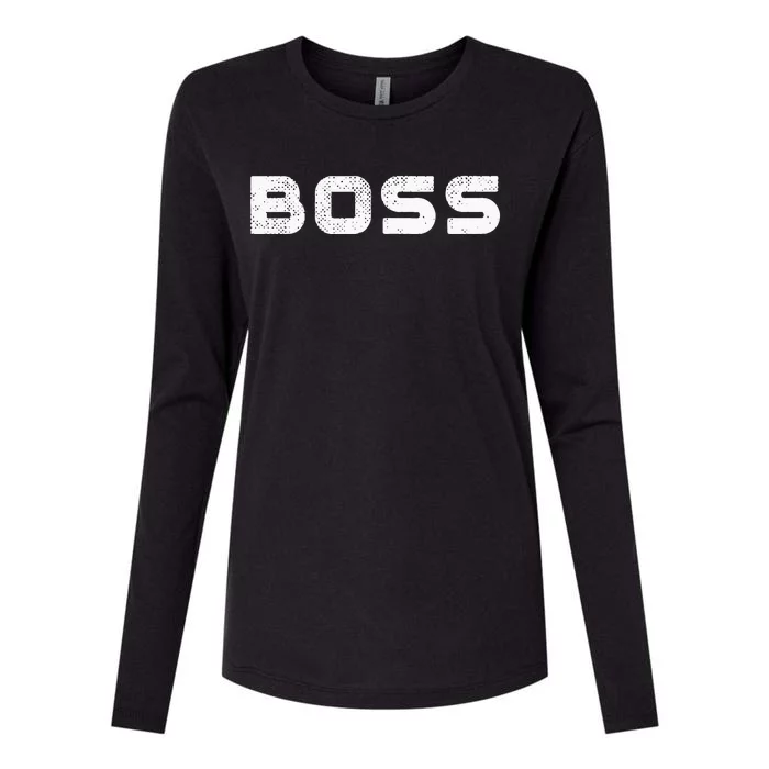 Boss Bodybuilder Womens Cotton Relaxed Long Sleeve T-Shirt