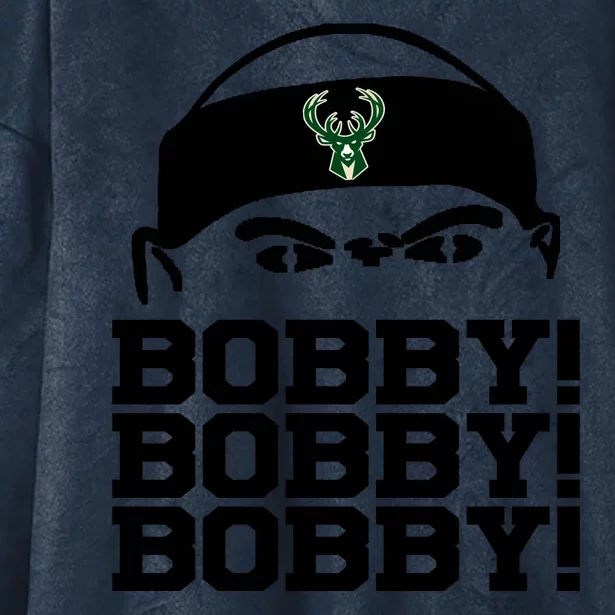 Bobby Bobby Bobby Milwaukee Basketball Hooded Wearable Blanket