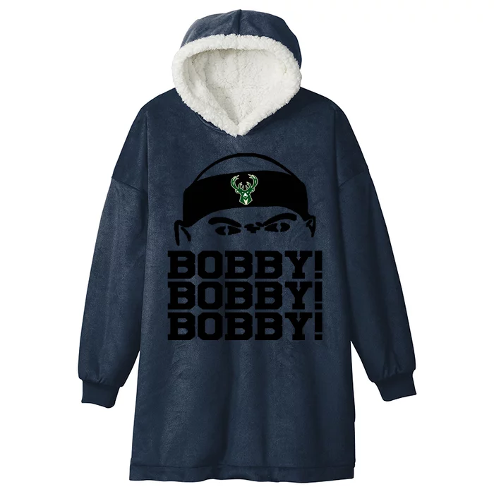 Bobby Bobby Bobby Milwaukee Basketball Hooded Wearable Blanket