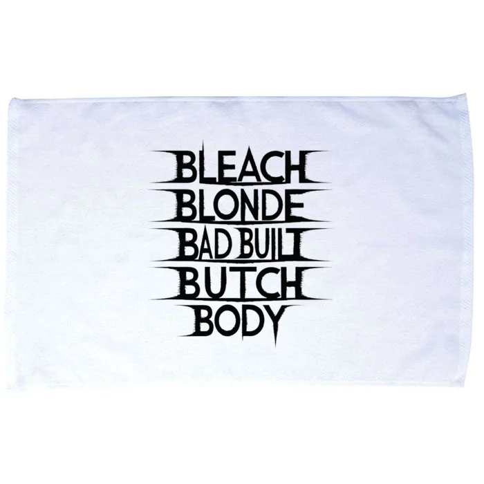 Bleach Blonde Bad Built Butch Body Microfiber Hand Towel