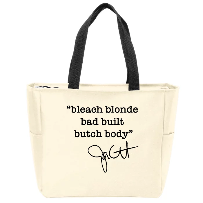 Bleach Blonde Bad Built Butch Body Jasmine Crockett Zip Tote Bag