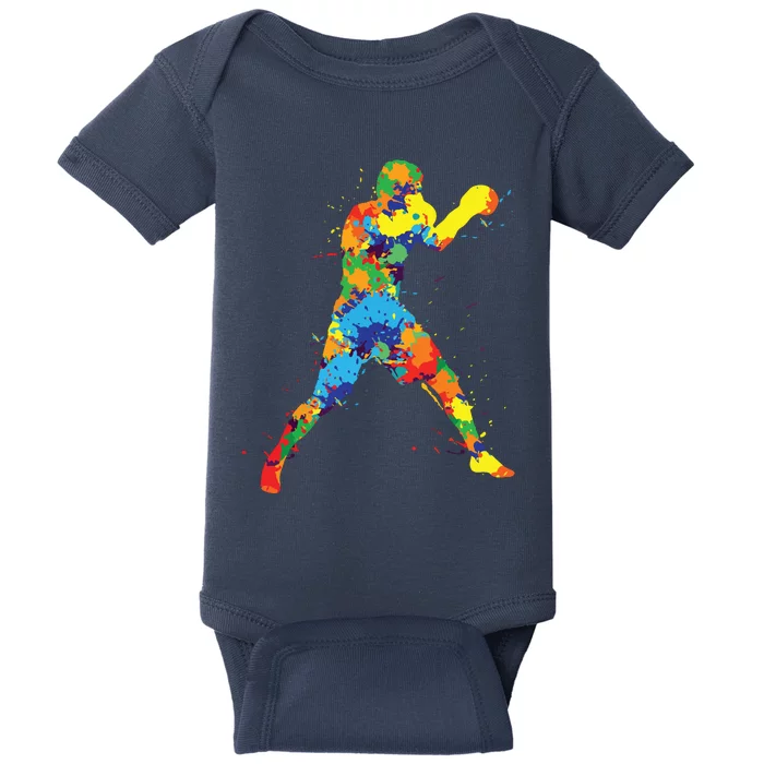 Boxing Boxer Boy Men Baby Bodysuit