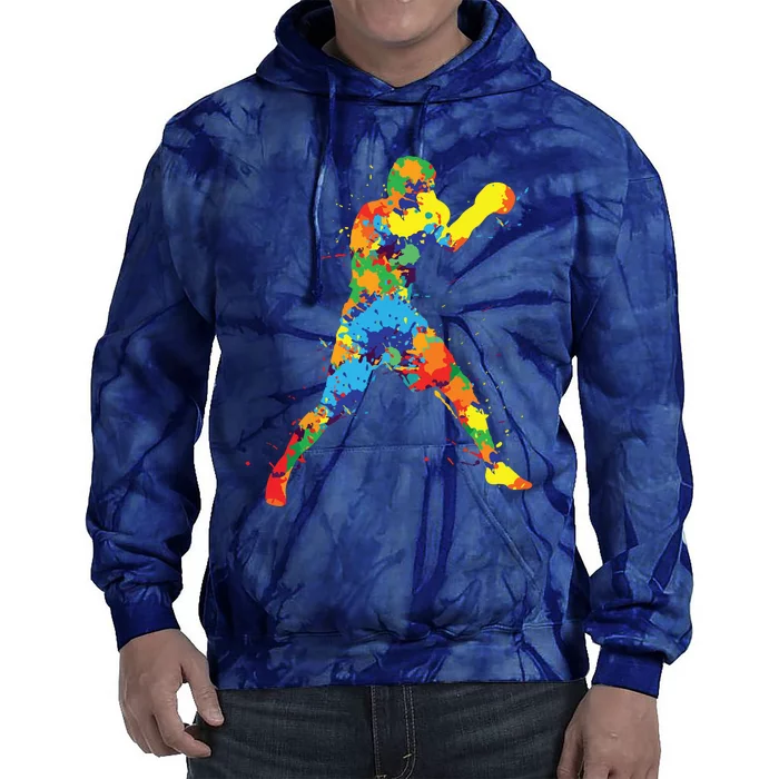 Boxing Boxer Boy Men Tie Dye Hoodie